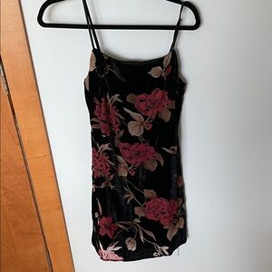 Velvet floral dress Lulus
